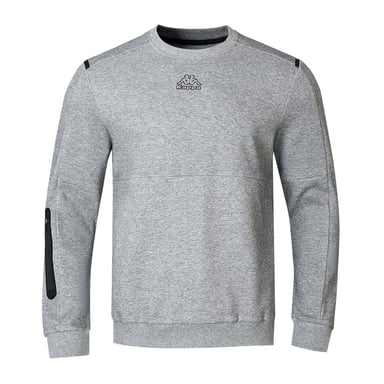 Kappa - Sweatshirt für Herren, Teddy-Stoff (Grau meliert)