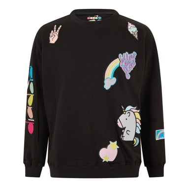 Diadora - Sweatshirt für Kinder (Schwarz)