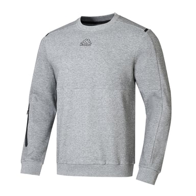 Kappa - Sweatshirt für Herren, Teddy-Stoff (Grau meliert meliert)