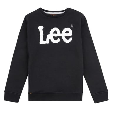 Lee - "Jeans Wobbly" Sweatshirt für Jungen, Rundhalsausschnitt (Schwarz bedruckt)
