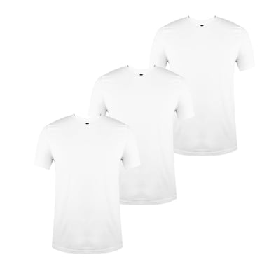 Donnay - T-Shirt für Herren, Baumwollmischung (3er-Pack) (Weiß)