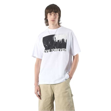 Pretty Green - "Live Forever" T-Shirt für Herren (Weiß)