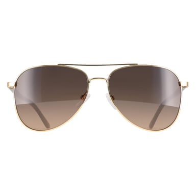 Calvin Klein CK21306S 717 glänzende Sonnenbrille in Gold und Grau mit Farbverlauf