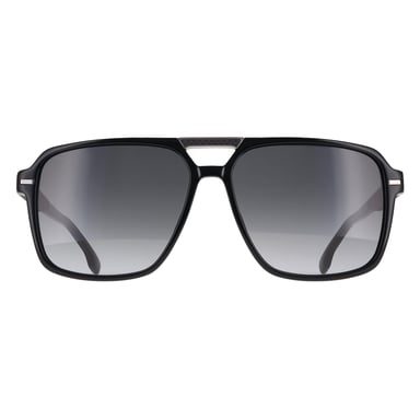 Hugo Boss BOSS 1766/S 807 9O matte schwarze dunkelgraue Sonnenbrille mit Farbverlauf