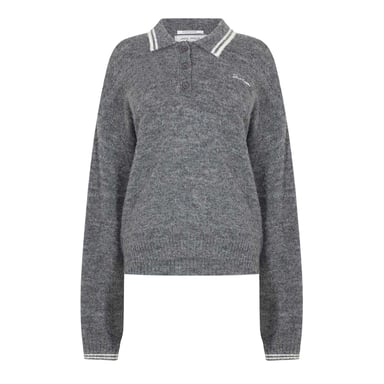Jack Wills - Poloshirt für Damen, Mit Kragen, Jerseyware (Holzkohle)
