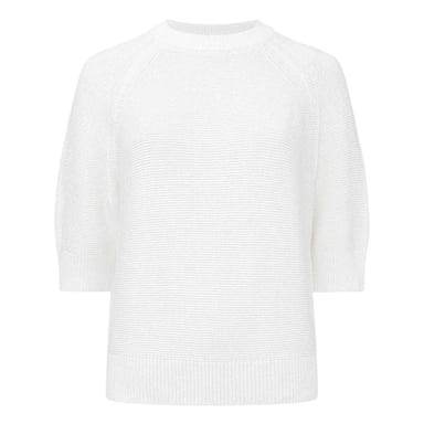 French Connection - Pullover Top für Damen, leger, 3/4 Ärmel (Weiß)