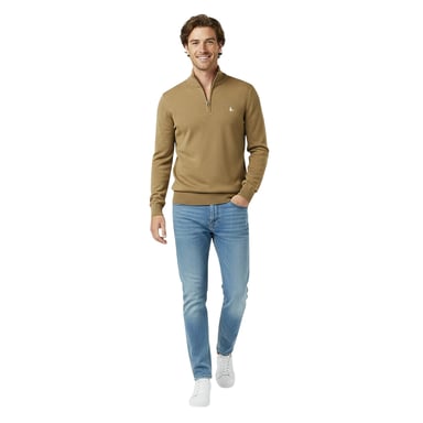 Jack Wills - Pullover für Herren, Weiter Stehkragen (Hellbraun)