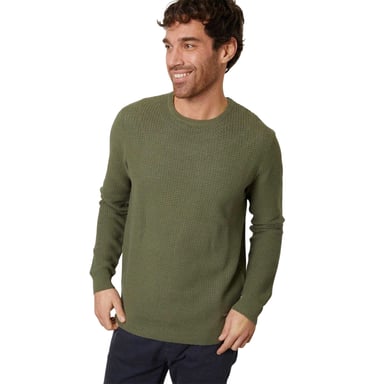 Threadbare - "Yarra" Pullover für Herren, Strukturiert, Regulär (Oliv)