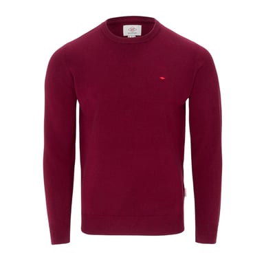 Lee Cooper - Pullover für Herren, Rundhalsausschnitt, Langärmlig (Burgunderrot)