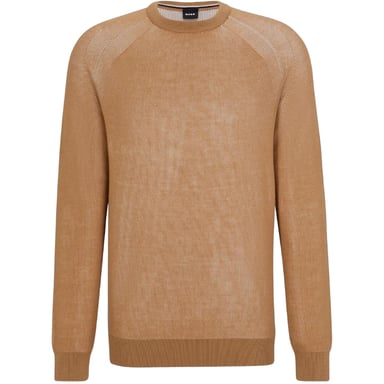 Boss - Pullover für Herren, Feinstrick, Raglanärmel (Mittelbeige)