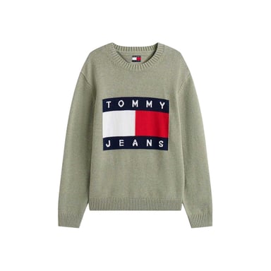 Tommy Jeans - Pullover für Herren, Rundhalsausschnitt (Salbeigrün)