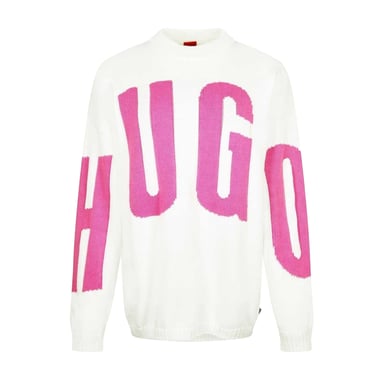 Hugo - Pullover für Damen, Rundhalsausschnitt, leger, Langärmlig (Natürlich)
