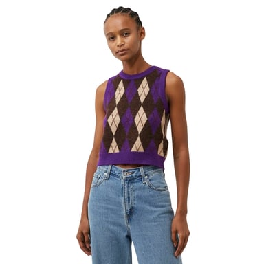 Levis - "Deja Vu" Pullover-Weste für Damen, kurz geschnitten, Ärmellos (Wald/Pflaume)