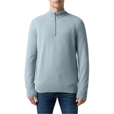 Boss - "Ebrando-P" Pullover für Herren, mit halbem Reißverschluss, Jerseyware (Pastellblau)