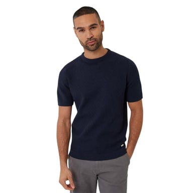 Threadbare - T-Shirt für Herren, Rippenstrick, Regulär (Marine)