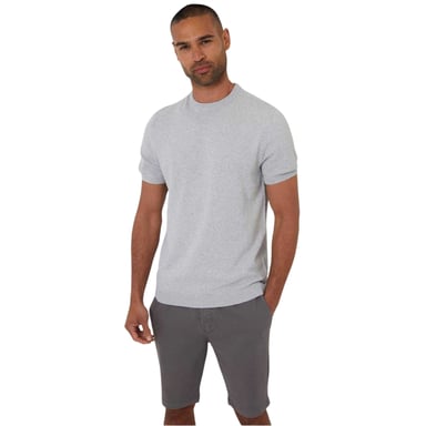 Threadbare - T-Shirt für Herren, Rundhalsausschnitt, Regulär (Hellgrau Mergel)
