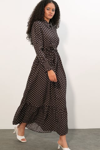 Paisley Gürtelt-Kleid Midi-Shirt