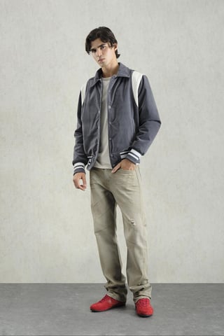 Herren Farbblock Samtweste