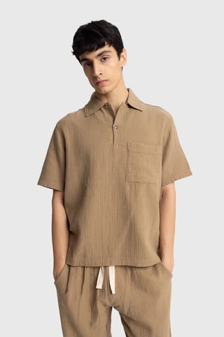 Herren T-Shirt aus Baumwolle mit entspannter Passform und kurzen Ärmeln