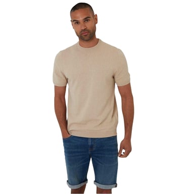 Threadbare - T-Shirt für Herren, Rundhalsausschnitt, Regulär (Beige)
