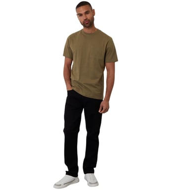 Threadbare - T-Shirt für Herren, Brusttasche, Regulär (Khakigrün)