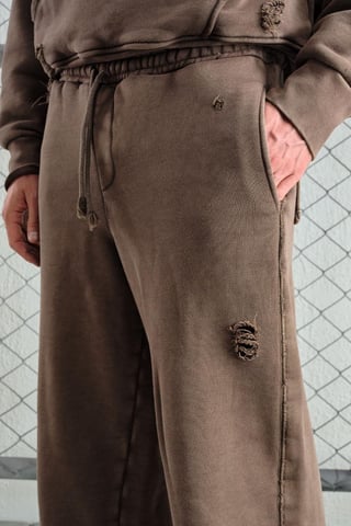 Herren Hosen mit weitem Bein aus Strick