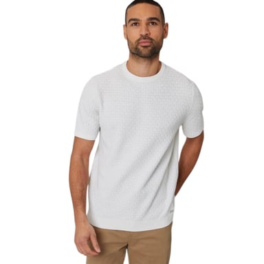 Threadbare - T-Shirt für Herren, Rippenstrick, Regulär (Ecru)