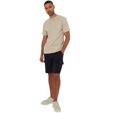 Threadbare - T-Shirt für Herren, Rundhalsausschnitt, Strukturiert, Regulär (Steinfarben)