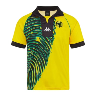 Kappa - "Pox Too Hot" T-Shirt für Herren, Regulär (Leuchtend Gelb/Schwarz)
