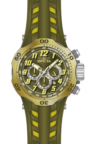 Invicta Venom 50509 Herrenuhr - Quarzwerk - Edelstahl mit grünem Zifferblatt - 52 mm