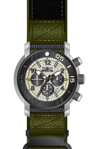 Invicta Coalition Forces 50095 Herrenuhr - Quarzwerk - Edelstahl mit beigem Zifferblatt - 50 mm