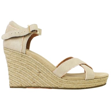 Toms Bequeme Damen Wedges mit Riemen in Beige