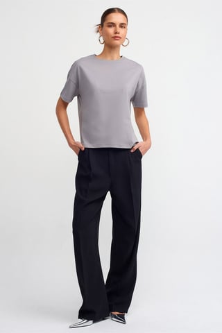 Damen Baumwoll Rundhalsausschnitt T-Shirt
