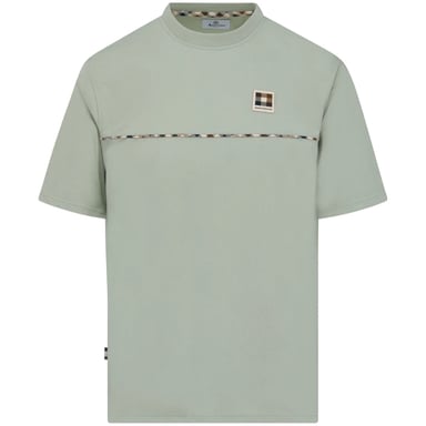 Aquascutum Active Club Karomuster-t-shirt In Salvia-hellgrün