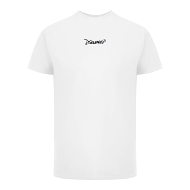 Dsquared2 Weißes T-shirt Mit Kleinem Signature-logo