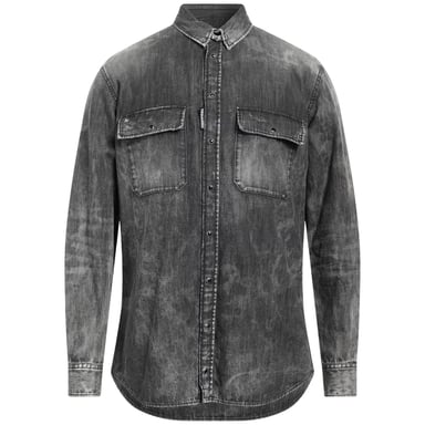 Dsquared2 Regular Fit Jeanshemd In Verwaschenem Schwarz