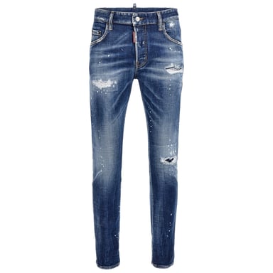 Dsquared2 Super Twinky Jeans, Verstärkte Jeans Mit Used-look-denim-waschung, Blau