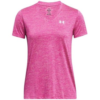 Under Armour - T-Shirt für Damen, V-Ausschnitt, lose Passform (Leuchtend Pink)