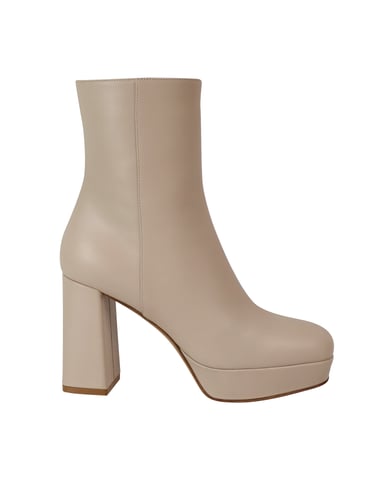 Gianvito Rossi Daisen Plateau-Stiefel aus beigem Leder