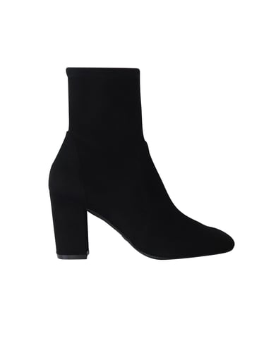 Stuart Weitzman Yuliana 80 Stiefeletten aus schwarzem Wildleder