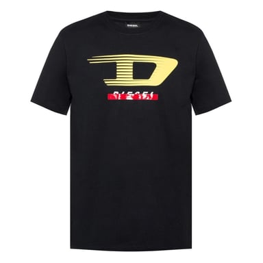 Diesel T-Just-Y4 D Logo Schwarzes T-Shirt