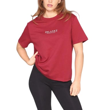 Blank Essentials - "Essentials" T-Shirt für Damen, Boyfriend - locker geschnitten (Burgunderrot)
