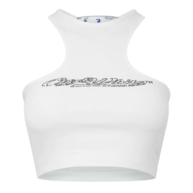 Off White - Ärmelloses Oberteil für Damen, leger (Weiß)