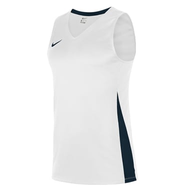 Nike - "Team" Basketball-Trikot für Herren, V-Ausschnitt (Weiß/Obsidianschwarz)