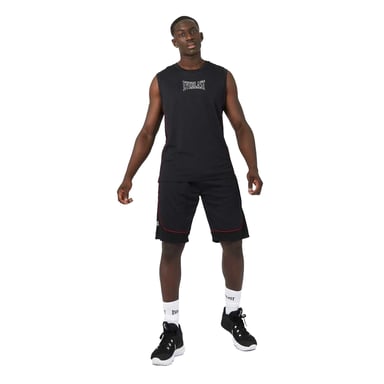 Everlast - Basketball-Trikot für Herren, Ärmellos (Schwarz/Rot)