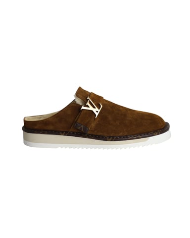 Louis Vuitton Cosy Slip-On Mules aus braunem Wildleder-Rindsleder