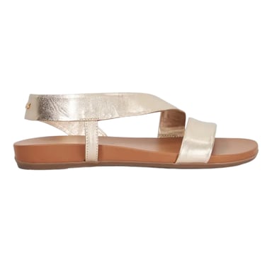 Dune London - "Lucina" Sandalen für Damen, Leder, Flach (Gold)