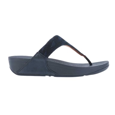 Fit Flop - "Lulu Glitz" Sandalen für Damen, Zehentrenner, Keilabsatz (Marine)