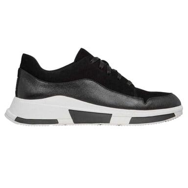 Fit Flop - Sneaker für Herren, Wildleder, Klobiger Absatz (Schwarz)