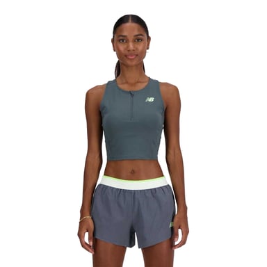 New Balance - Ärmelloses Oberteil für Damen, Rennen, Anliegend (Grau)